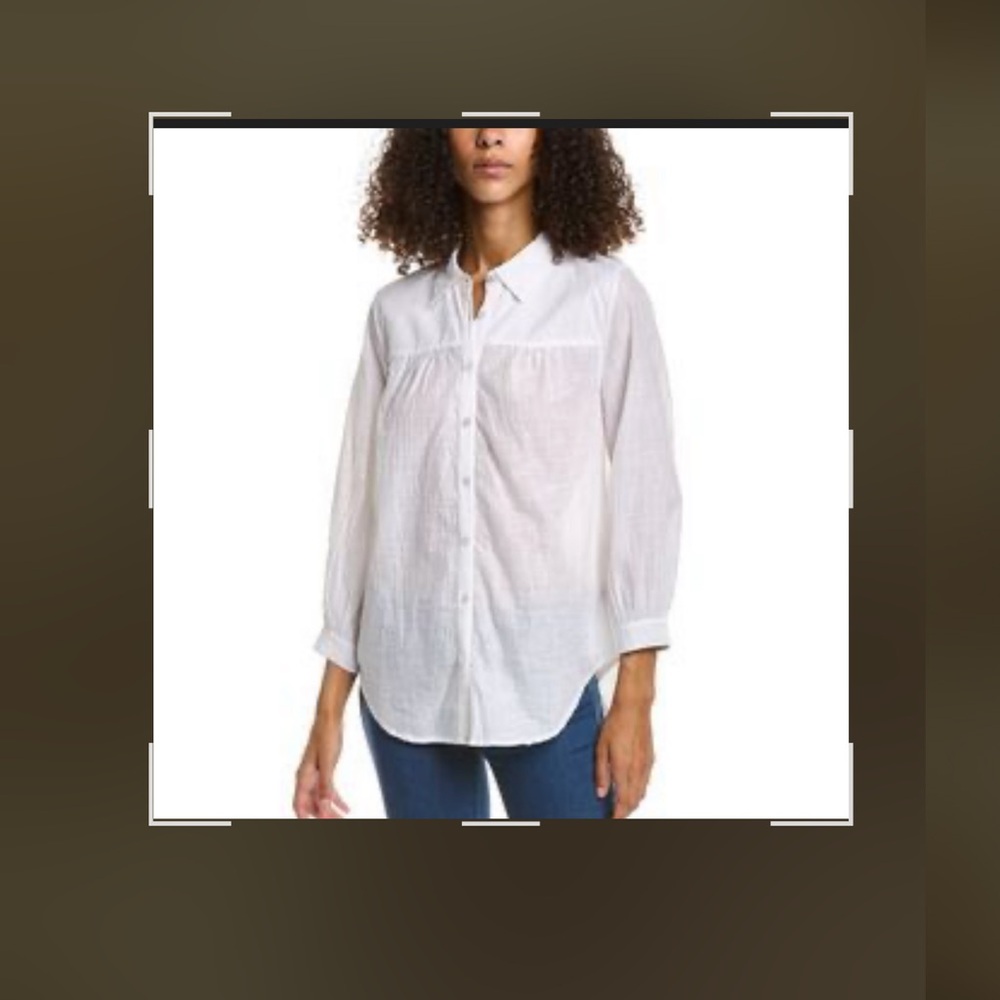 Michael Stars White Button-Down  Shirt NWT!